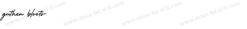 guthen bloots字体转换